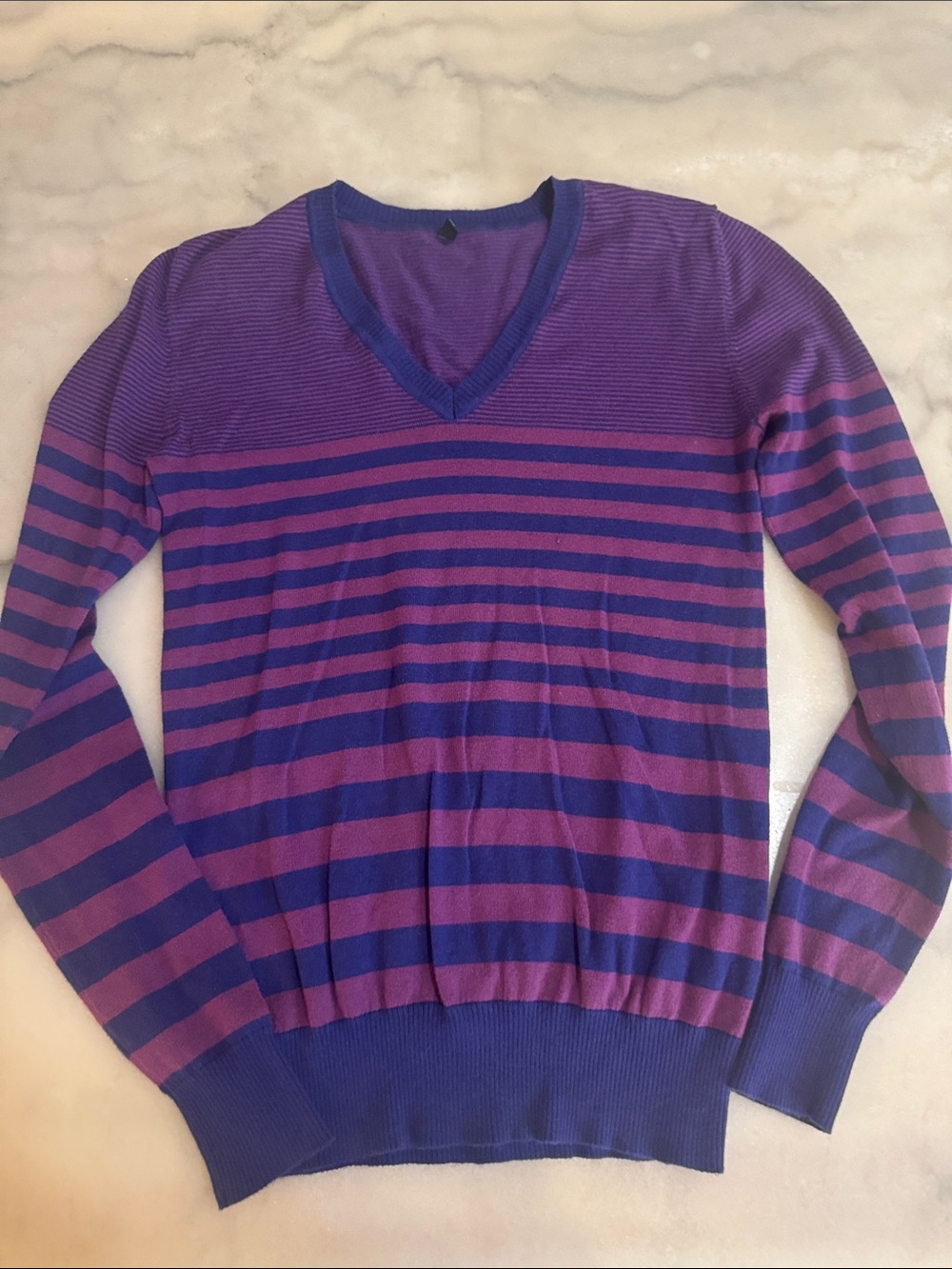 Stile Benetton purple striped sweater